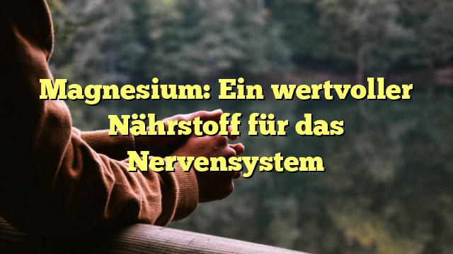 Magnesium: Ein wertvoller Nährstoff für das Nervensystem