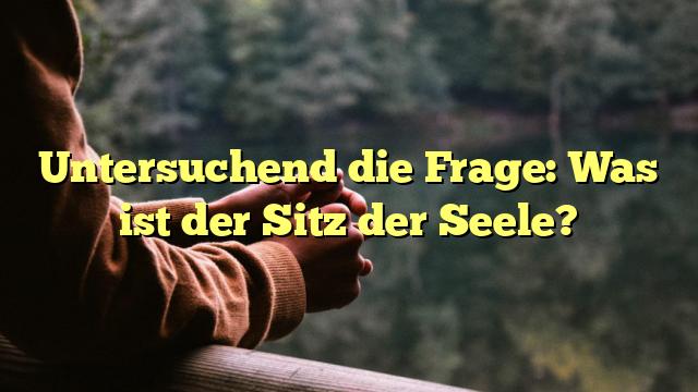 Untersuchend die Frage: Was ist der Sitz der Seele?