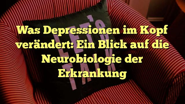 Was Depressionen im Kopf verändert: Ein Blick auf die Neurobiologie der Erkrankung