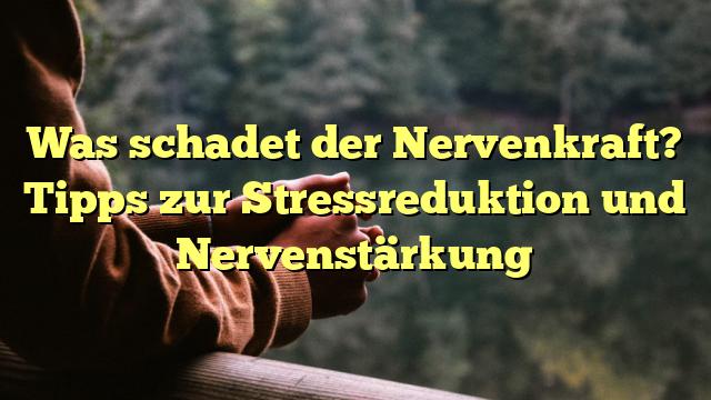 Was schadet der Nervenkraft? Tipps zur Stressreduktion und Nervenstärkung