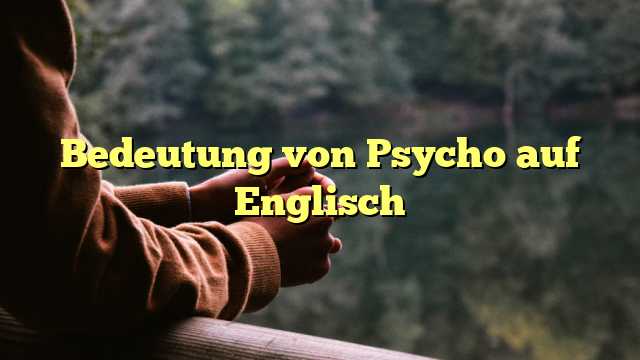 Bedeutung von Psycho auf Englisch