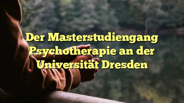 Der Masterstudiengang Psychotherapie an der Universität Dresden
