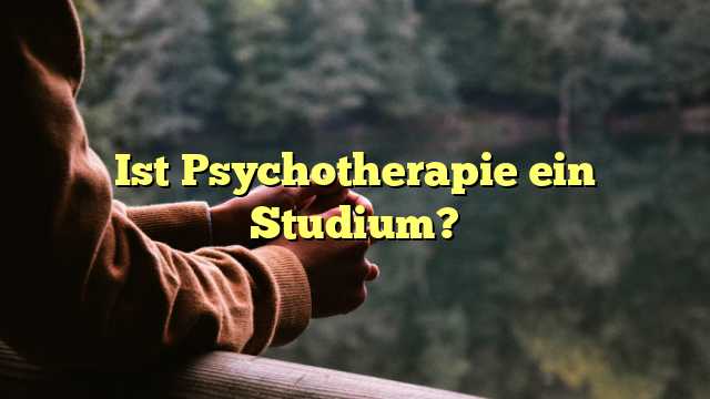 Ist Psychotherapie ein Studium?