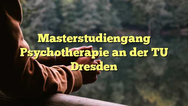 Masterstudiengang Psychotherapie an der TU Dresden