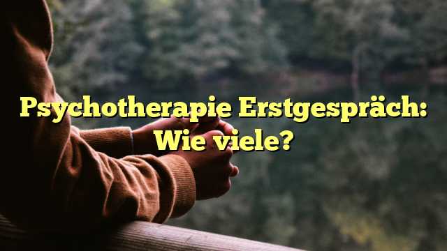 Psychotherapie Erstgespräch: Wie viele?