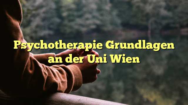 Psychotherapie Grundlagen an der Uni Wien