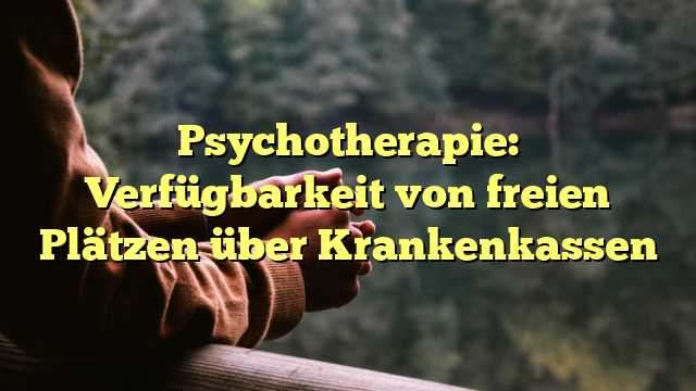 Psychotherapie: Verfügbarkeit von freien Plätzen über Krankenkassen